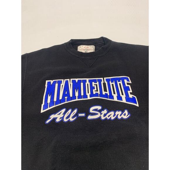 VTG Sweater Black Miami Elite All-stars M Men's A97 - Picture 7 of 7